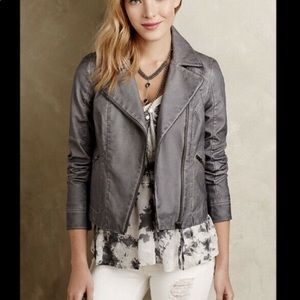 Anthropology Hei Hei vegan leather moto jacket